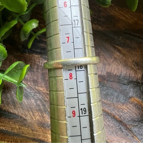 Sterling Silver Kingman Turquoise Ring Size 7.75 Green Round Cabochon Southwest - Picture 10 of 13